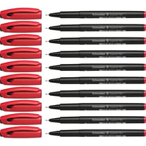 Lot de 10 Feutres Fineliner Topliner 967 04 rouge