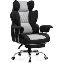 Chaise gaming - GTPLAYER - Support lombaire à ressorts - Noir-Gris - GT205-BG