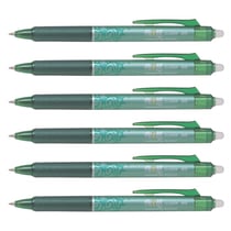 Lot de 6 Stylos Roller Rétractables Frixion Ball Clicker Pointe Fine Vert