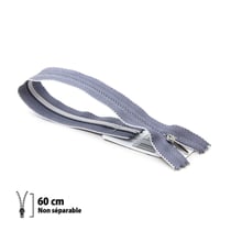 Fermeture Nylon Invisible 60 cm Ruban couleur JEANS