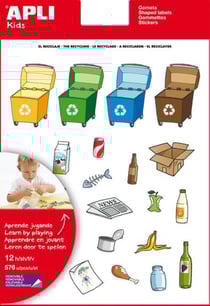 Gommettes Le recyclage 12 feuilles