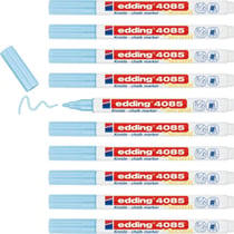 Lot de 10 marqueurs craie liquide EDDING bleu pastel 1-2 mm