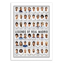 Affiche 50x70 cm - Legends of Real Madrid - Olivier Bourdereau