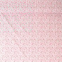 Tissu Popeline de Coton fleurs Gwen Roses sur fond Blanc - Au mètre