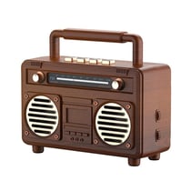Enceinte Bluetooth Rétro Rosewood USB Radio FM Sans Fil Portable YONIS