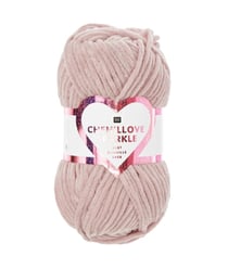 Pelote à tricoter CREATIVE CHENILLOVE SPARKLE - 100gr - Rico Design 08 vieux rose