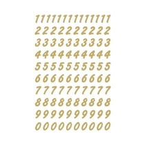 Chiffres - Dorés - Stickers - Autocollant - 0 à 9 - 2 planches