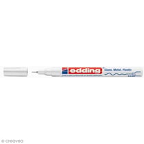 Marqueur peinture multisurfaces Edding 780 - Blanc - Pointe 0,8 mm