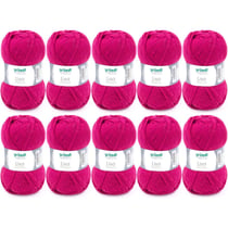 10 Pelotes de laine - Fuchsia - 14 - 100% acrylique - 3,5/4,5 mm - Gründl - Lisa Premium