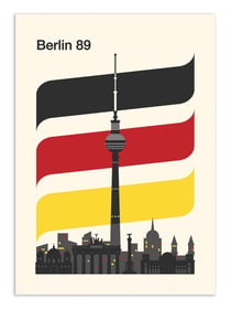Affiche 30 x 40 cm - Berlin Retro Travel Print - Retrodrome