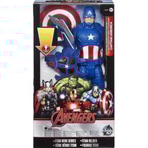 Figurine captain america 30 cm avec son planeur d'attaque - avengers heros titan - hasbro - b2476