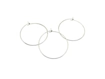 4 Créoles 30mm acier inoxydable
