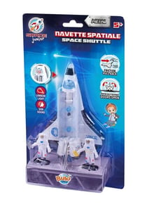 Vaisseau spatial miniature - BUKI - 63168 - Métal - 15 cm - 2 astronautes