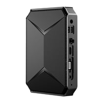 Mini Pc Windows Linux Ordinateur Double Os Barebone Quad-Core 2.4 Ghz Noir + SD 64Go YONIS