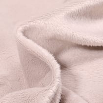 Tissu Doudou Ultra doux Ras Gris Clair Au mètre