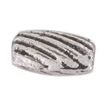 MégaCréa - Perle métal grain de riz 7 mm Argenté (lot de 10)