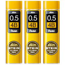 Mine de rechange Pentel AIN STEIN C275 - 0,5 mm - Dureté 4B - Lot de 3 étuis