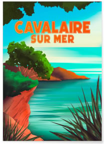 Affiche ville Cavalaire-sur-Mer | A3 : 29,7x42cm