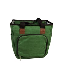 Sac tricot vert saule 23x26x14cm