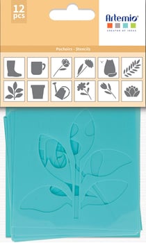 HC 12 pochoirs Life is simple 9x9 cm - Artemio