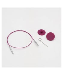 KnitPro THIN FLEX - Câble Pivotant 360 Nylon Aiguilles Circulaires taille n°Violet 40 cm