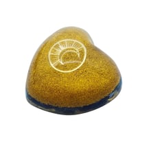 Coeur Orgonite Onyx Lune - Omsaé