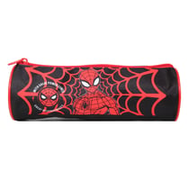 Trousse scolaire ronde Marvel Spiderman Noire Toile d'araignée - BAGTROTTER