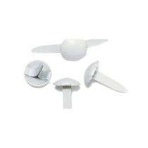 Attaches parisiennes Rond, 4+8 mm, boîte blister 75 pces, blanc