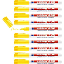 Lot de 10 marqueurs permanents - EDDING - Pointe fine 1 mm - Jaune