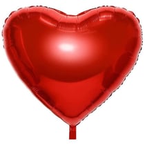 Ballon Aluminium Hélium Coeur Rouge XL - 90 cm