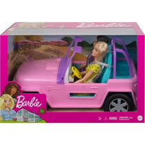 Buggy 4x4 beach cruiser + 2 poupees barbie - mattel - gvk02 - voiture decapotable