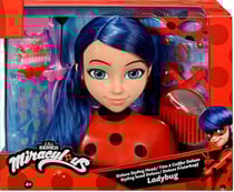 Tete a coiffer deluxe miraculous : ladybug marinette - 30 pieces - giochi preziosi - poupee