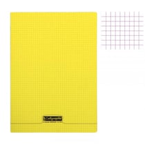 Cahier - A4 (21x29,7cm) - Petits carreaux - 96 pages - Polypro - Jaune