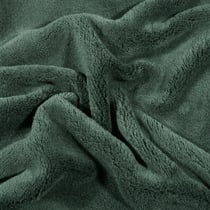 Tissu Doudou uni Vert épicéa