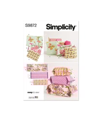 Patron Simplicity 9872 - Étuis à fermeture éclair 0001 Multicolore