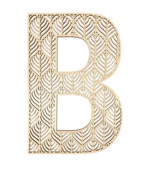 Lettre B en bois Alphabet géant ajouré 24 cm