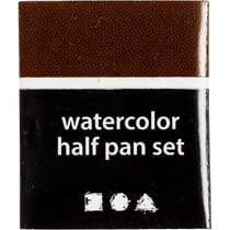 Aquarelles Art, ½-pan, dim. 10x15x20 mm, brun, 1 pièce