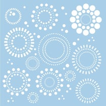Pochoir, Cercles, 30x30 cm, 1 pce