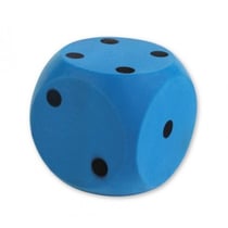 De géant en mousse 15 cm bleu - jeu de société xxl - plein air