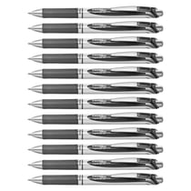 Lot de 12 Stylos roller Pentel EnergEL - Noir - Pointe 0,7 mm - Rechargeable