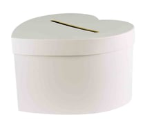 Urne coeur en carton pour cagnotte cadeau 24,5 cm