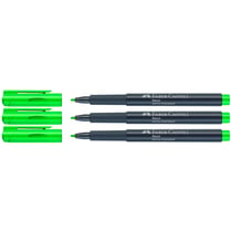 Lot de 3 marqueurs Neon FABER-CASTELL - Pointe fibre 1,5 mm - Vert Karma Chameleon