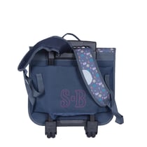 STALLA BIANCA – Cartable à roulettes 38 cm – WESTERN bleu – 2 compartiments