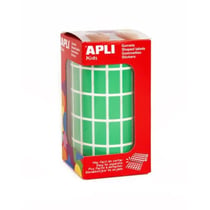 Apli Agipa - Gommettes rouleau Rectangle 2x1cm Vert x 3 540