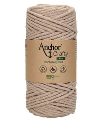 Corde de Coton Recyclé Macramé Anchor Crafty Fine - 250gr - Anchor 106 Marron (Pearl)