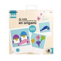 MégaCréa DIY - Carnet papier origami 15,2 cm Animaux de mer 16 feuilles