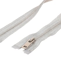 Fermeture séparable brillante argent