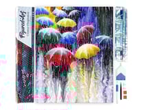 Diamond Painting Broderie Diamant Figured’Art 40x50cm toile entière roulée avec diamants carrés - Parapluies sous la Pluie
