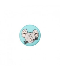 Carte de 3 boutons Souris à queue 12mm - Union Knopf Vert (TURQUOISE VERT)