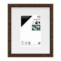 Cadre photo Wild ébène 15x20 cm avec passe-partout 9x13 cm